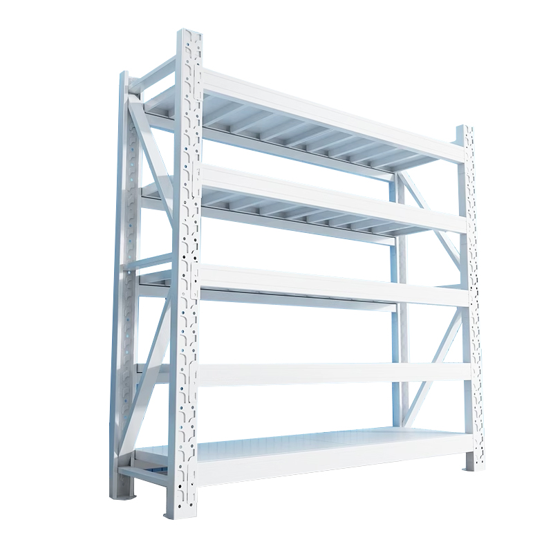 Corrosion Protection 4/5 Industrial Warehouse Rack Display Shelves Cold-rolled Steel Electrostatic Powder Coating No-Bolt