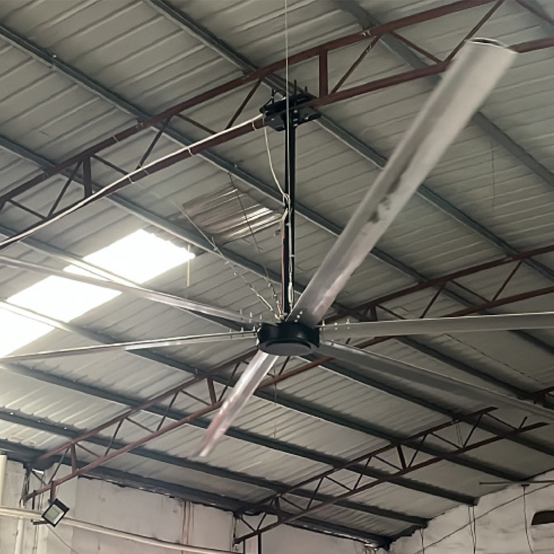 24FT 7.3m Direct Drive Hvls Industrial Ceiling Fan High Airflow Energy Efficient for Warehouse Factory Agricultural Farm Ventilation Wholesale Custom OEM