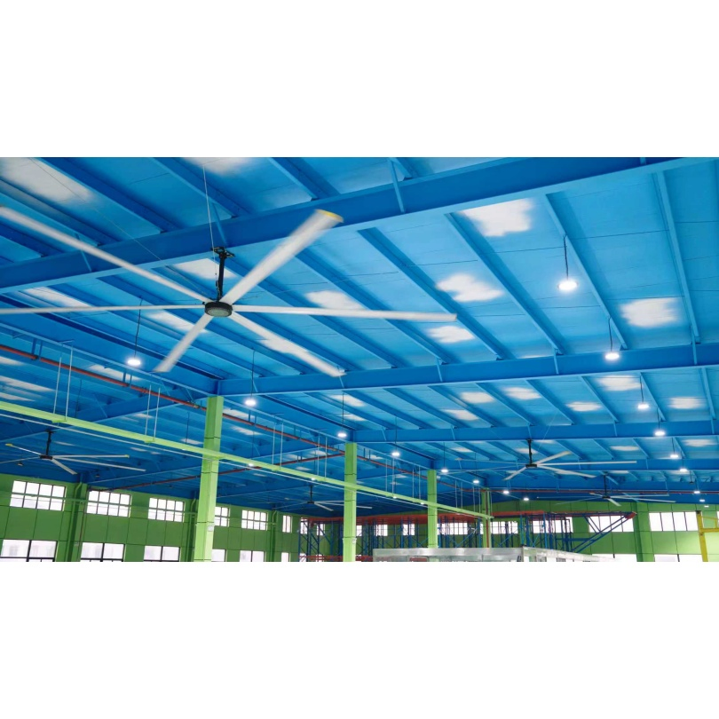 Long Life Powerful LED Cooling Industrial Ceiling Fan for Factory