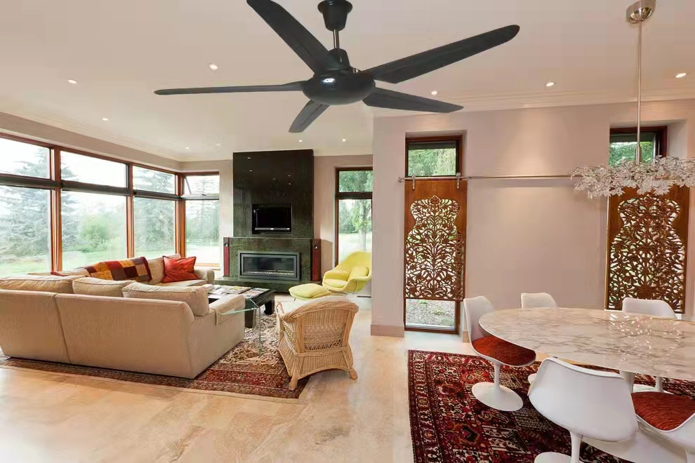 56 Inch Electric and Solar Ceiling Fan with Remote Control DC-CF10