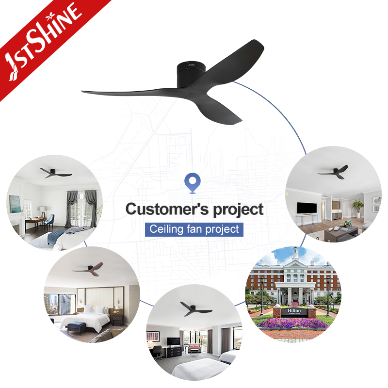 1stshine Ceiling Fan Low Profile 3 ABS Blades Smart Remote Control Space Saving DC Ceiling Fan