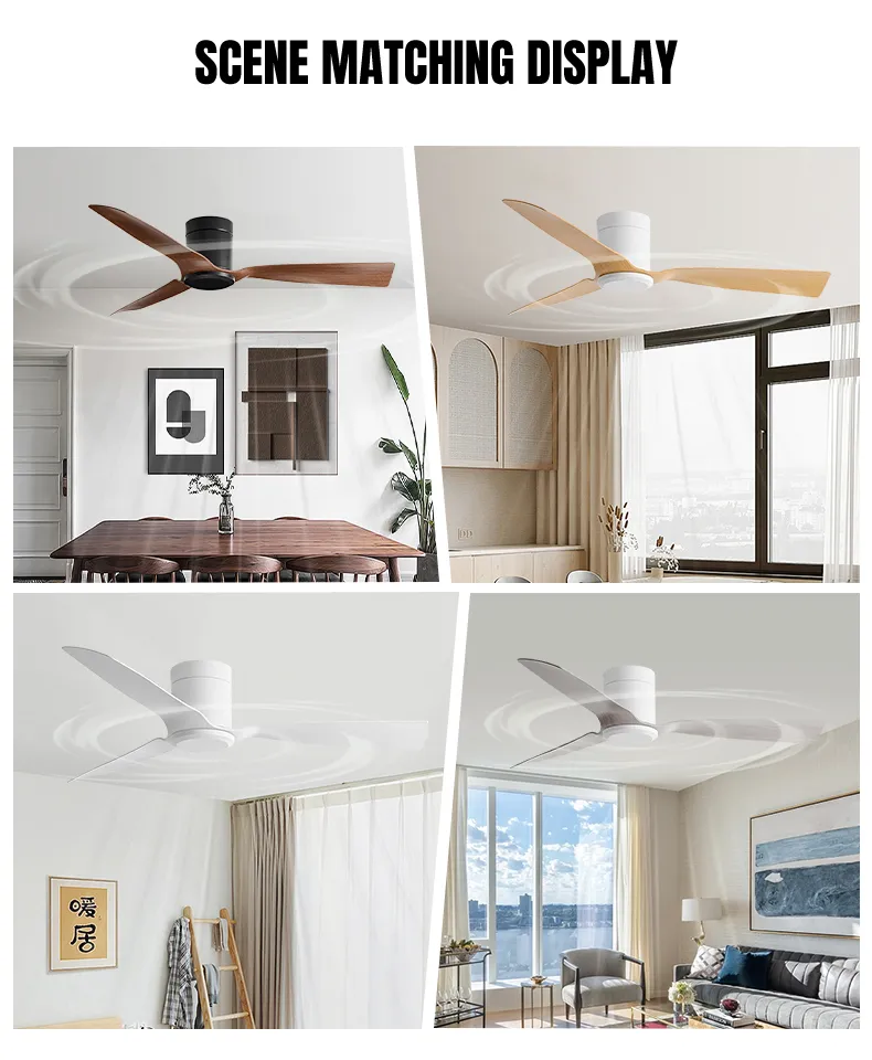 Hc-Factory Price Indoor Smart BLDC Electric Ceiling Fan 3 Blades DC Motor Remote Control Fan Ceiling