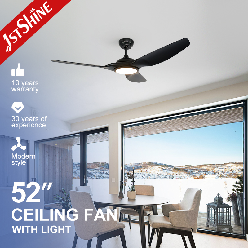 1stshine 52 Inch Smart Ceiling Fan With LED Light DC Motor Remote Control Dimmable 6 Speeds Modern Living Room CE