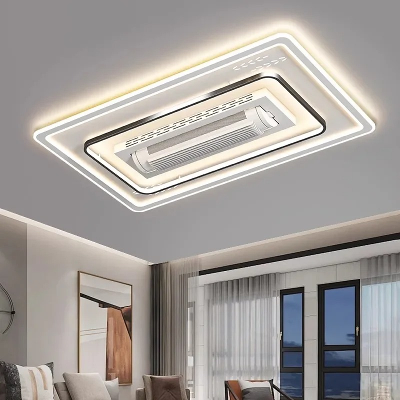 OEM ODM Modern LED Home Ceiling Light Invisible Bladeless Ceiling Fan With Remote Control Smart Dimmable Fan Lamp