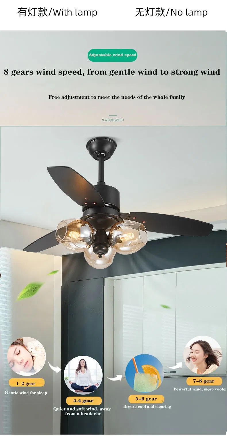 Quiet Remote Control Ceiling Fan Features