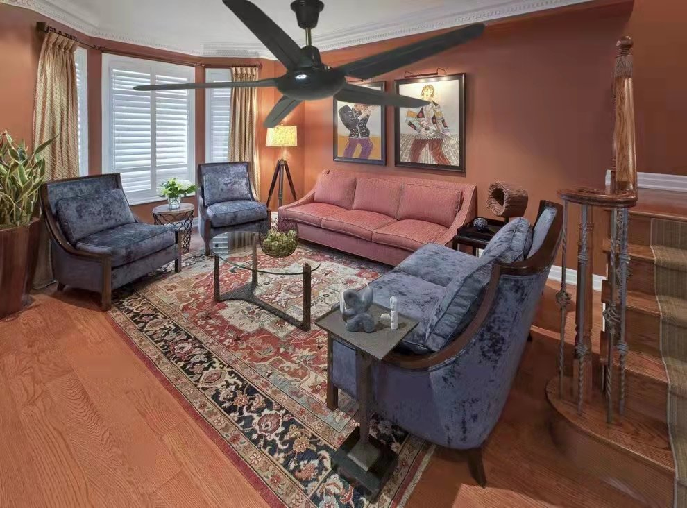 56 Inch Electric and Solar Ceiling Fan with Remote Control DC-CF10