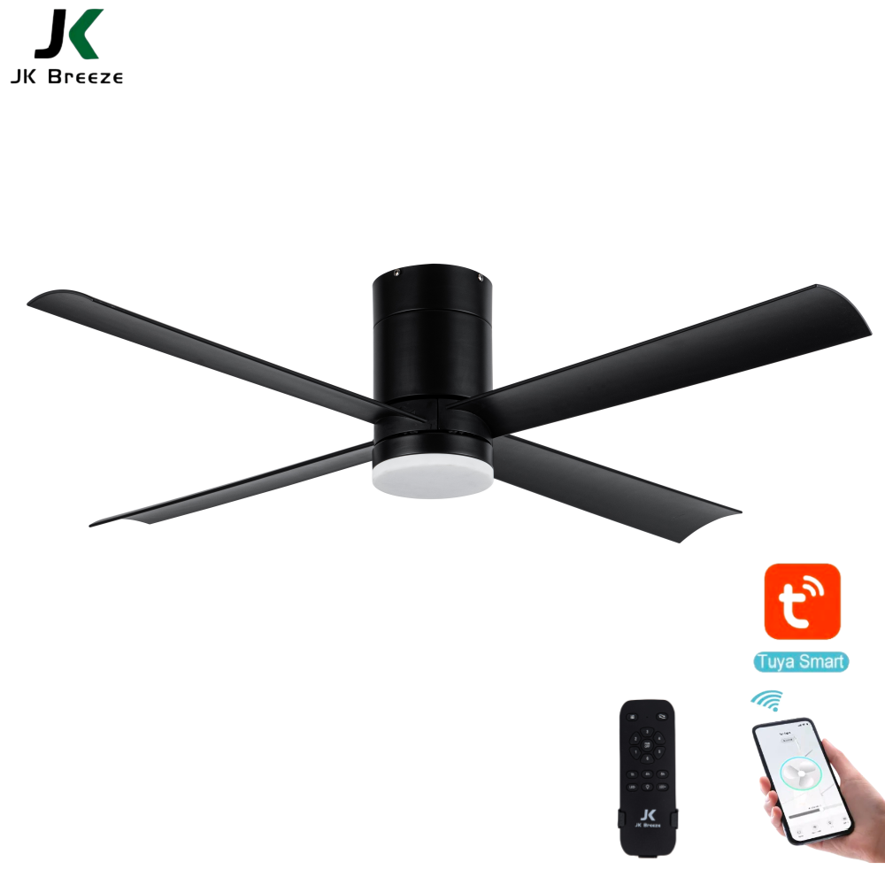 High Quality 52 Inch Metal 5 Blades DC Motor Household Electric Remote Control Modern Silent Ceiling Fan