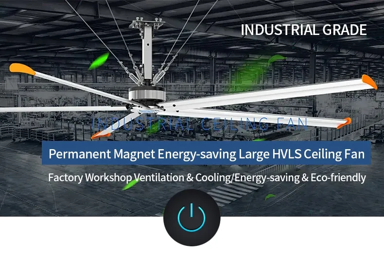 Workshop Ventilation Warehouse Commercial Industrial Large Low-Noise Factory Ceiling Hvls Fan