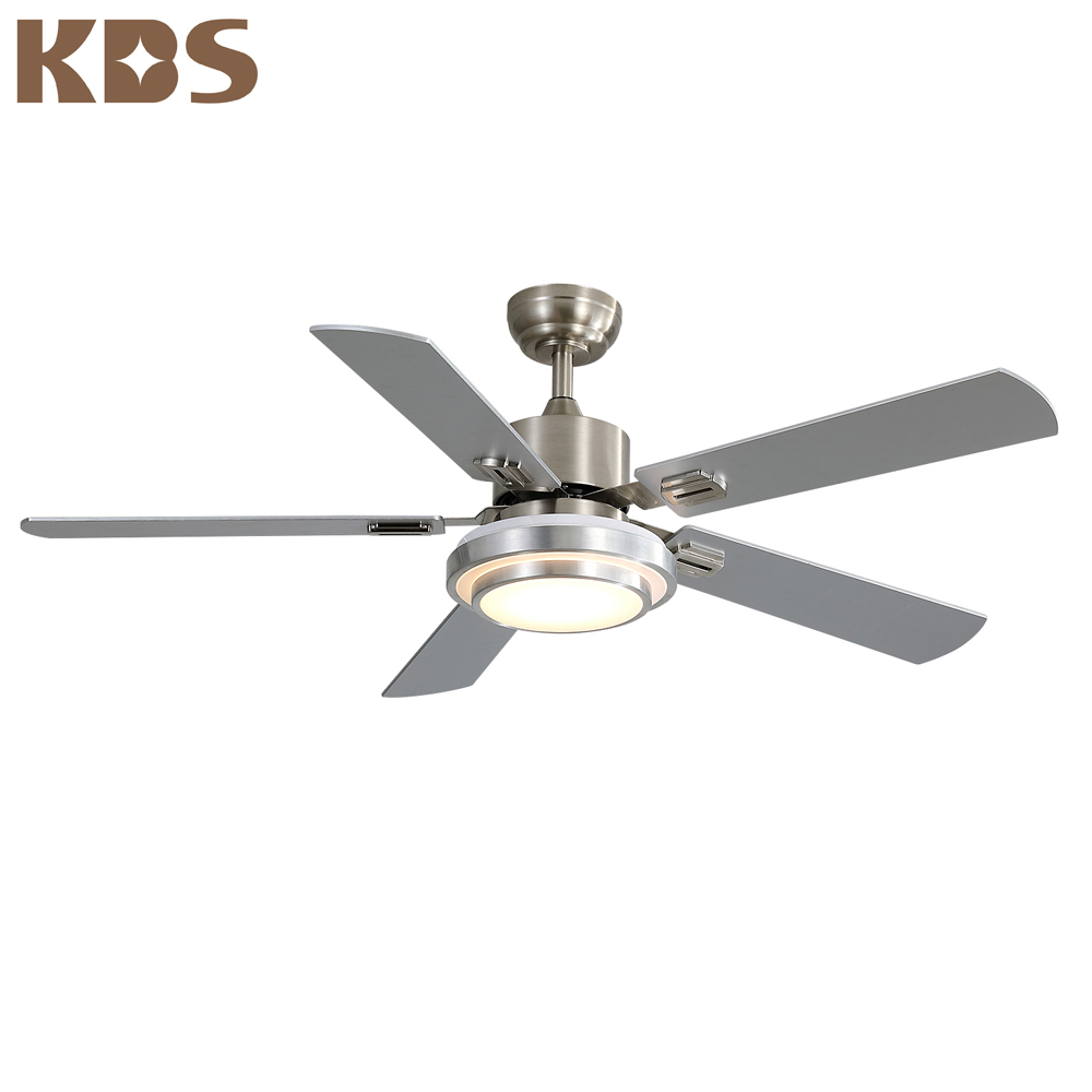 KBS 52 Inch 5 Blade Ceiling Fan with Light New Design Ceiling Fan Modern Dc Ceiling Fan with Remote Ventilador De Techo