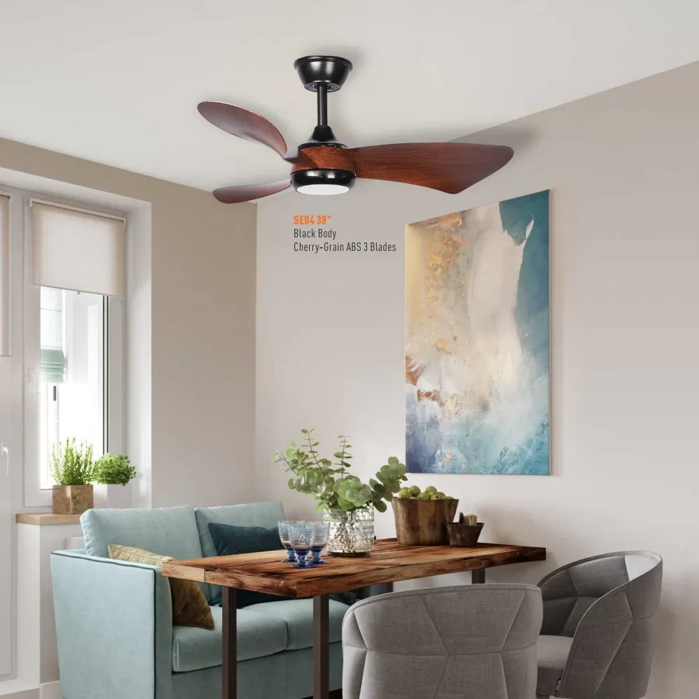 Light or Without Light Cheap Price Modern Solid Wood ABS Plywood 52 Inch Silent Ceiling Fan