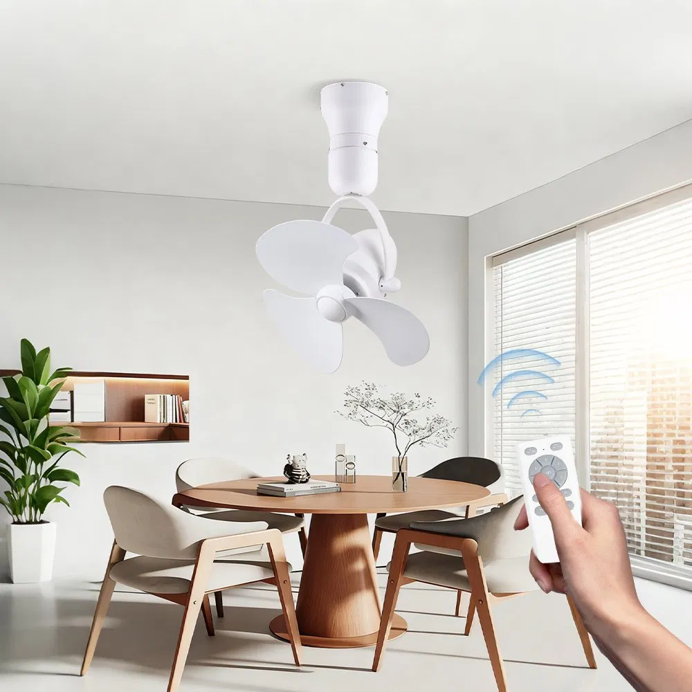 Ceiling Mounted Single Head Fan with Light, Low Profile Flush Mount Fan