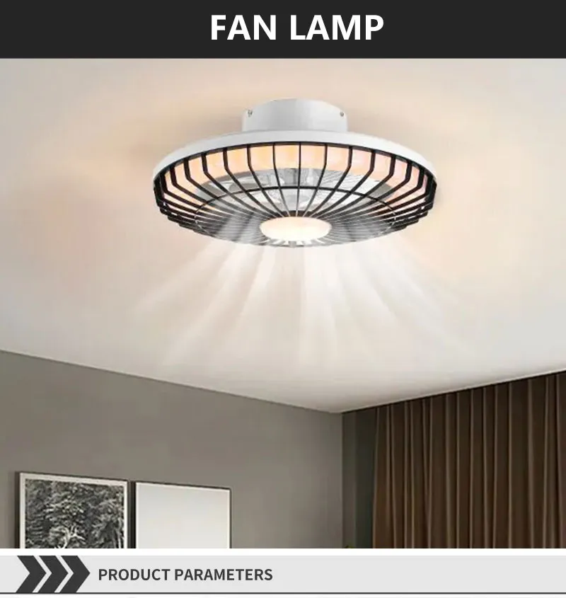 Low Noise Modern APP Control Home Bedroom Living Room 220V Smart LED Ceiling Fan with Light and Remote Control