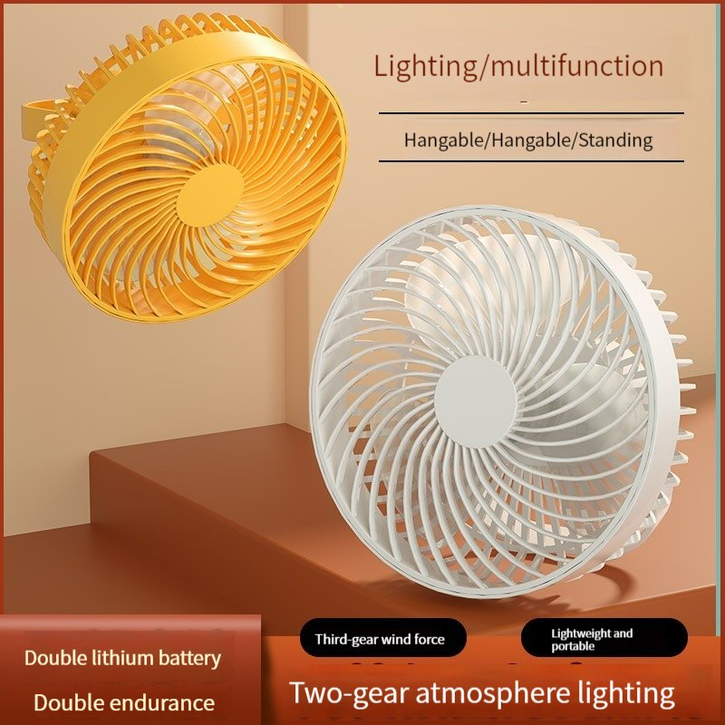 2025 New Portable Desk Fan Wall Hanging Fan Ceiling Fan with Remote Control for Home and Outdoors Travelling and Camping