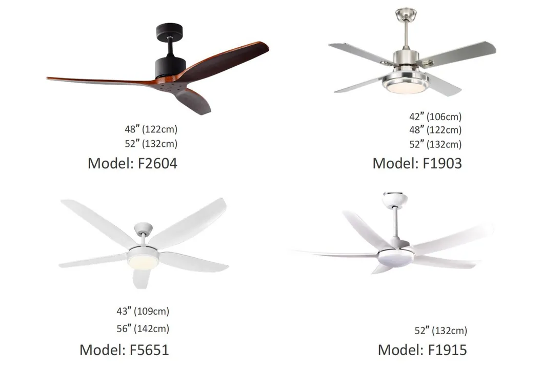 Home Use Ceiling Fan 42 Inch with LED Light Invisible
