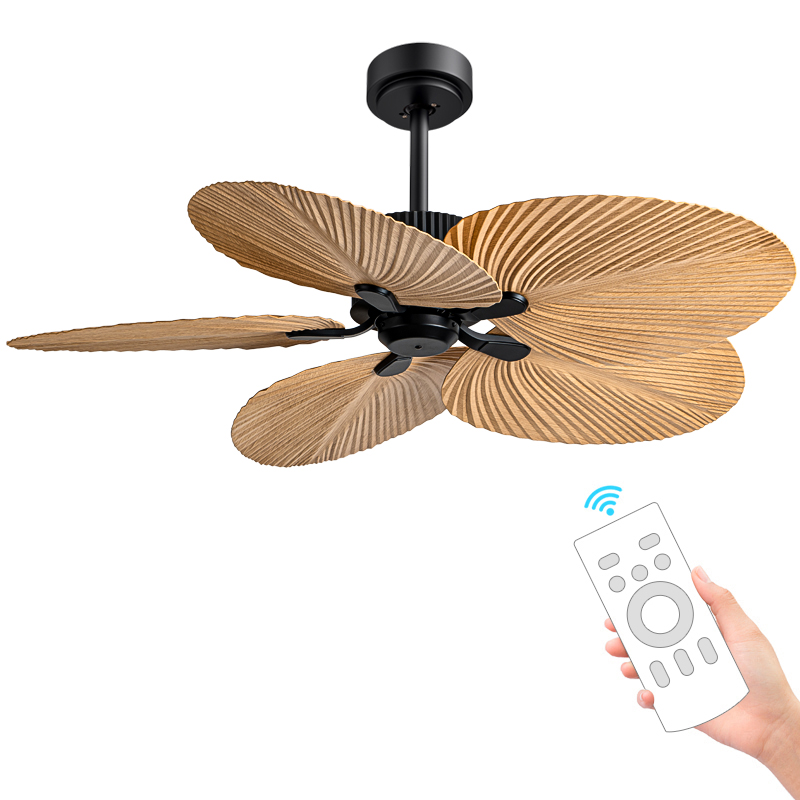 Black Luxury Indoor ABS Living Room Bedroom Minimalist Stylish Zipper Ceiling Fan Electric Metal Mechanical AC Motor Decorating