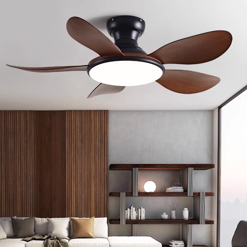 52 Inch Ceiling Fans with Lights, Black Low Profile Ceiling Fan with Remote Control and APP, Double-Sided Fan Blades, 3CCT Dimmable LED, Noiseless, Flush Mount