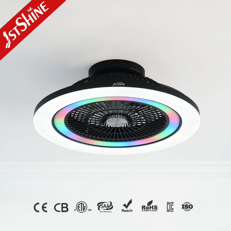 1stshine Led Ceiling Fan Fancy 23 Inches RGB Lighting Party Indoor Ceiling Fan With LED Light