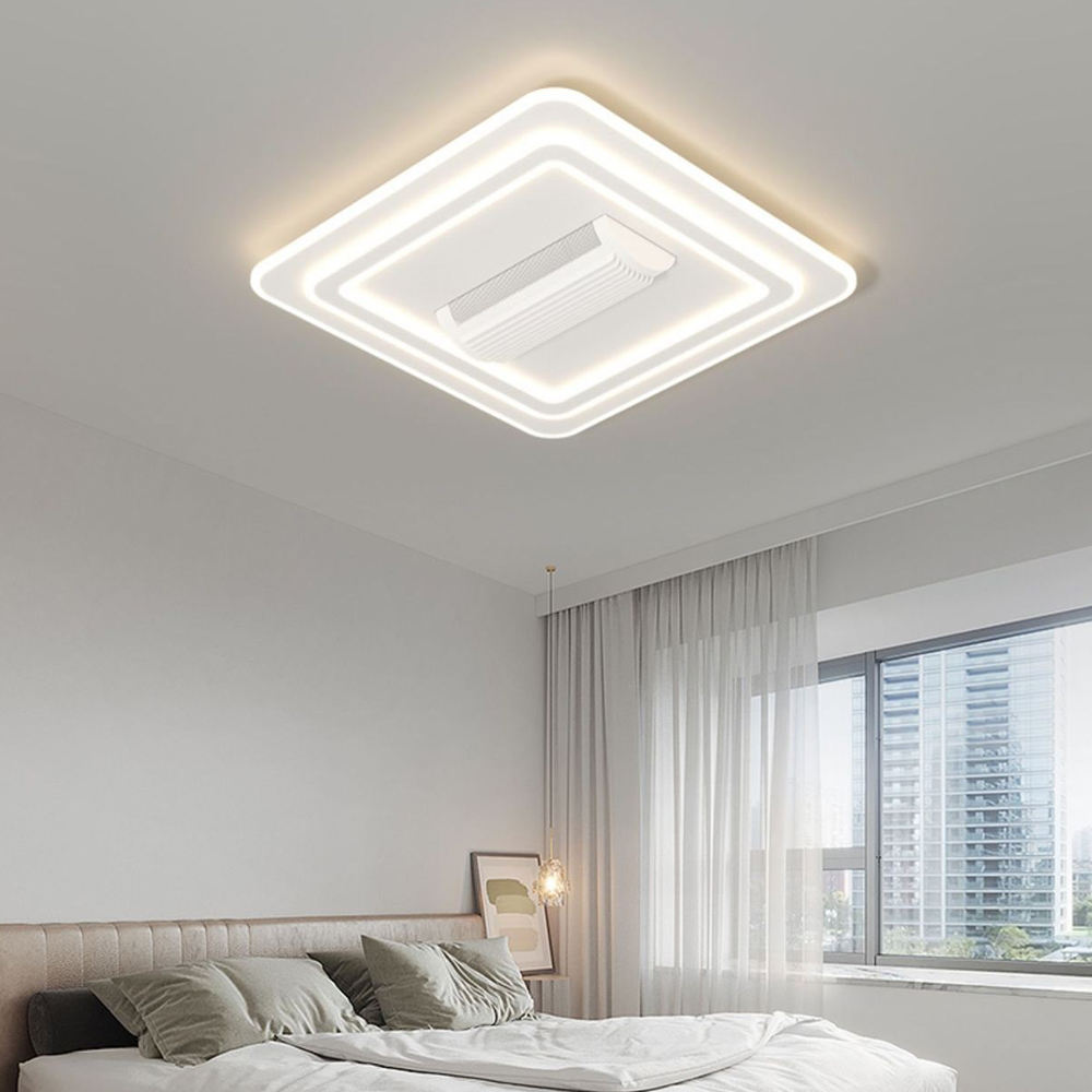 Modern Designer Luxury Decorate Room or Hotel Ceiling Fan Light Recessed SmartWith Remote Control LED Ceiling Fan Light