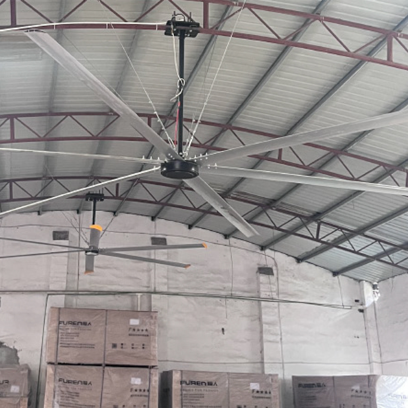 24FT 7.3m Direct Drive Hvls Industrial Ceiling Fan High Airflow Energy Efficient for Warehouse Factory Agricultural Farm Ventilation Wholesale Custom OEM