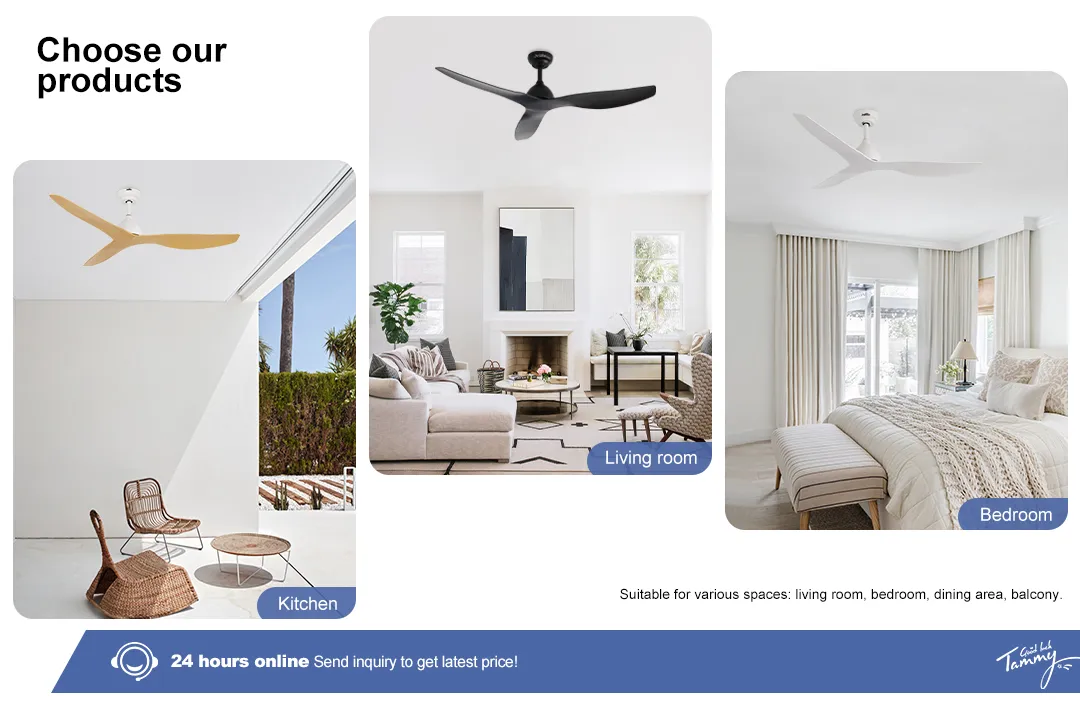 Ceiling Fan with DC Motor High Speed Smart Modern White 52 Inches Ceiling Fan