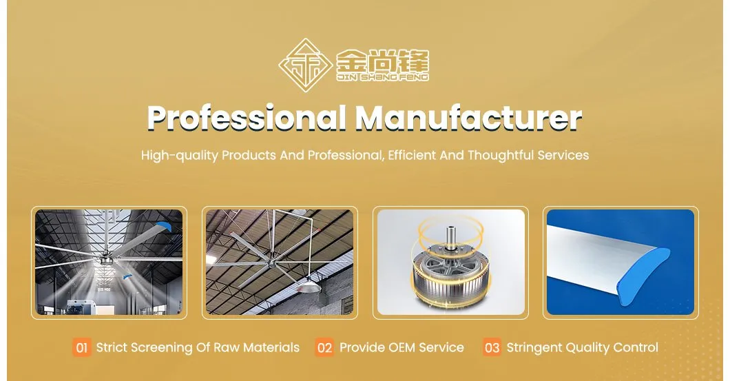 Natural Airflow 3-7.3m Permanent Magnet Industrial Hvls Direct Drive Ceiling Fan