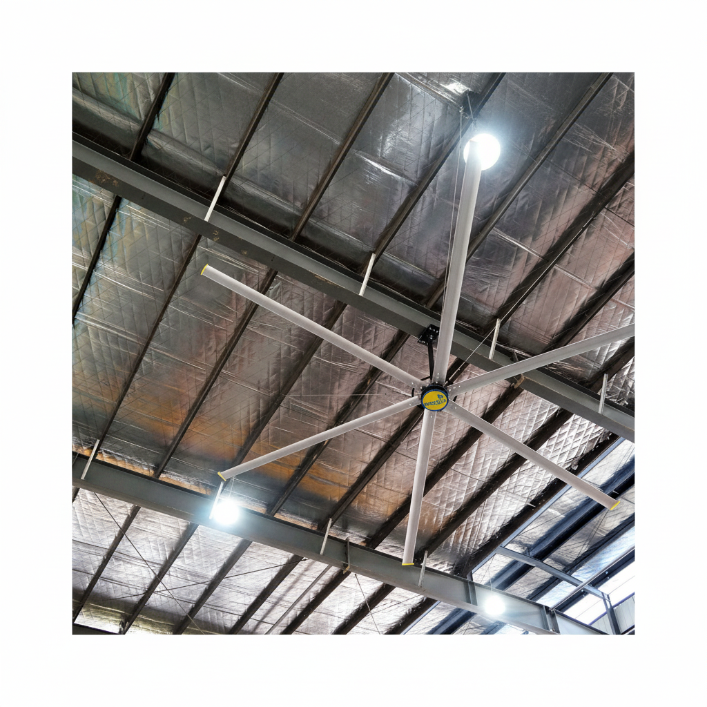 16ft Commercial HVLS Ceiling Fan for Large Spaces High-Volume Low-Speed Cooling for Church Warehouse Gym | Energy Saving Big Fan
