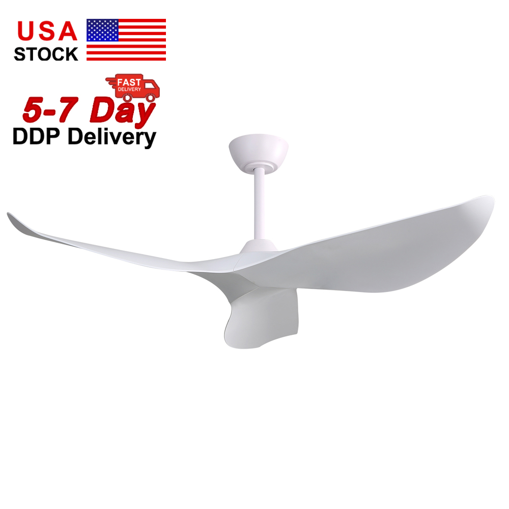 USA in Stock Indoor 52 Inch Reversible Bldc Motor Decorative Wood Ceiling Fan With Remote Control