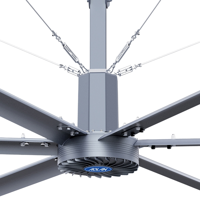 Hvls Ceiling Fan (3.7-7.3M) Low Noise Energy Efficient for Workshop, Airport, Warehouse