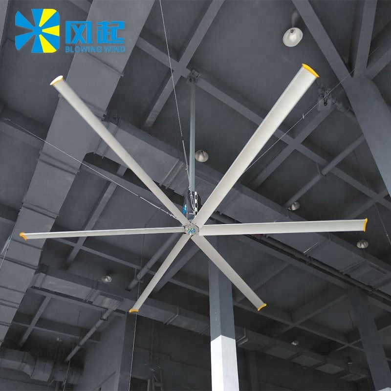 BLOWING up Most Popular Industrial HVLS Ceiling Fan with Aluminum Alloy Blades 380V/220V OEM