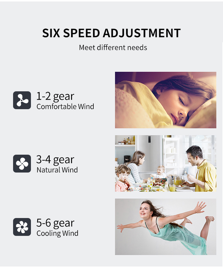 Six-speed speed regulation