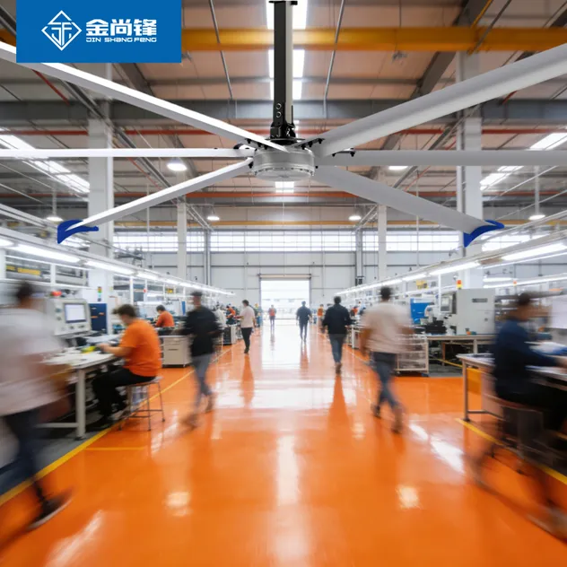 Natural Airflow 3-7.3m Permanent Magnet Industrial Hvls Direct Drive Ceiling Fan