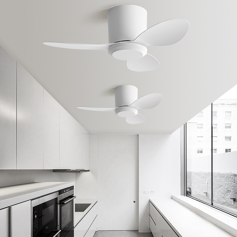 Premium 25" Electric Hotel Use 3-Blade ABS Ceiling Fan Remote Control Modern Design Ultra-Silent BLDC Motor