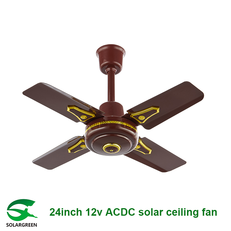 Low Profile 12V Acdc Ceiling Fan 24 Inch with Pure Copper Motor
