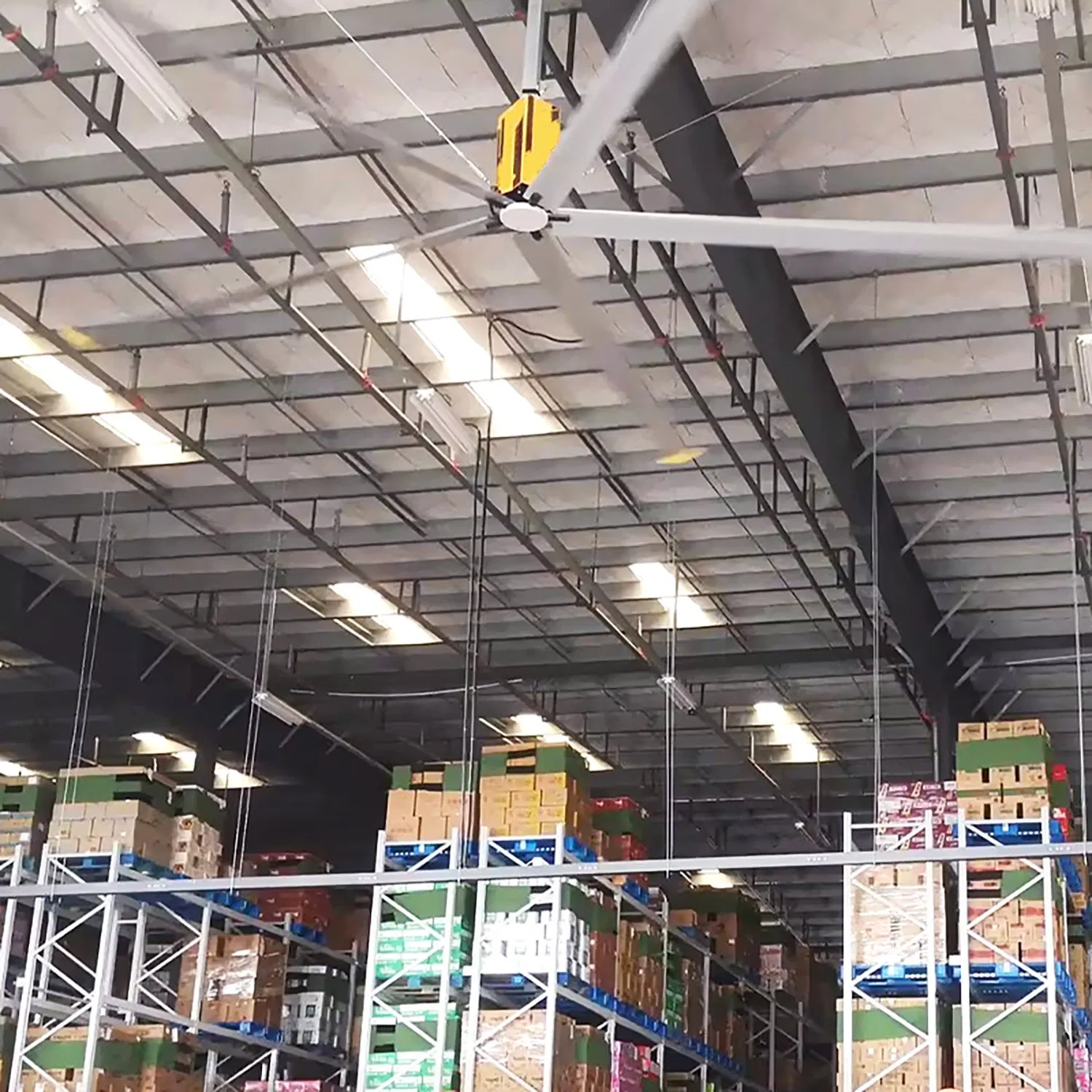 Industrial Hvls Fan Ceiling Exhaust Electric Standing Wall Floor Pedestal Stand Motor Large Big Ass Cooling 220V Fan 7.3m 24FT 6.1m 20FT 5.5m 18FT 4m 13FT 3m