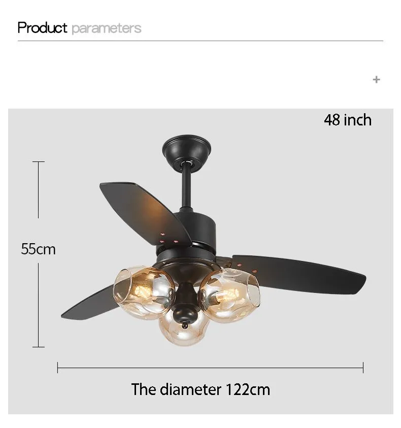Nordic Luxury Ceiling Fan Dimensions
