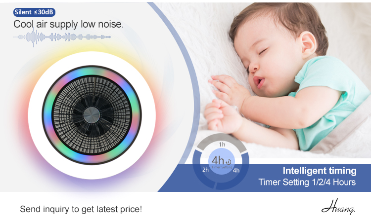 Led Ceiling Fan Fancy 23 Inches RGB Lighting Party Indoor Ceiling Fan With LED Light