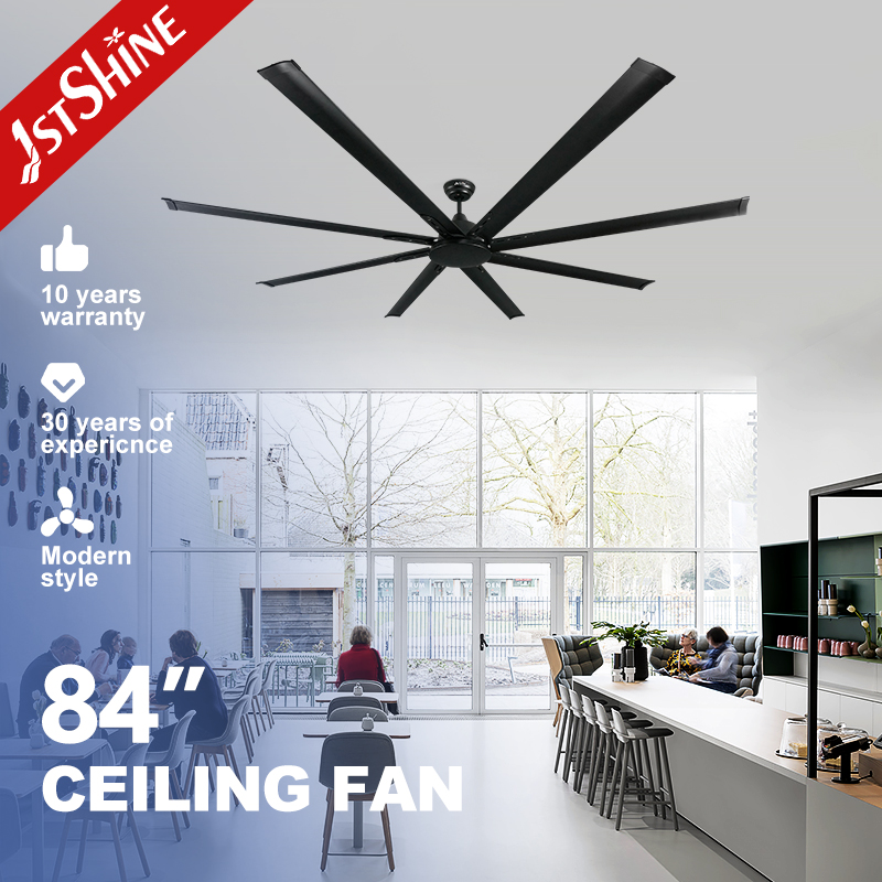 1stshine Ceiling Fan Factory Supply Remote Control High Lever Large Industrial Black Ceiling Fan