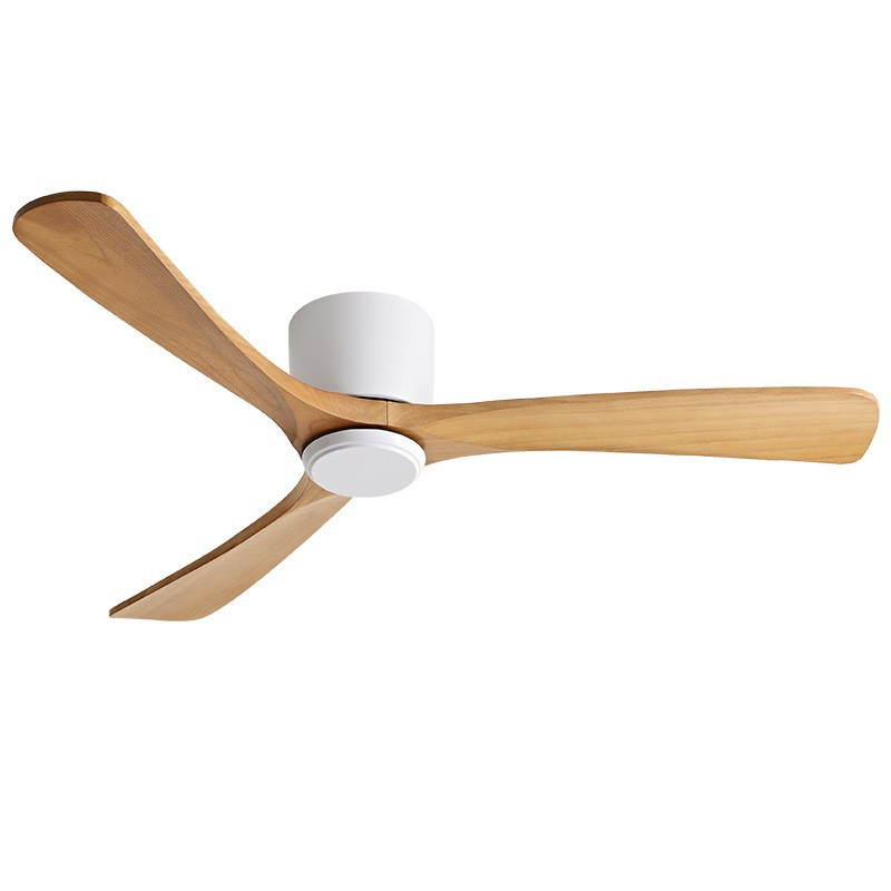 52 Inch Ceiling Fans with Lights and Remote Control, 3 Down Rods Outdoor Ceiling Fan with Light, Dimmable LED Light, Noiseless Motor &amp; 3 Reversible Wood Blades