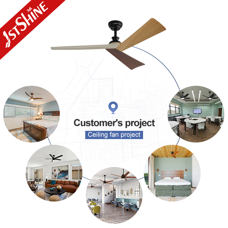 1stshine Ceiling Fan Factory OEM D. I. Y ABS Blades Energy Saving Smart Remote Ceiling Fan