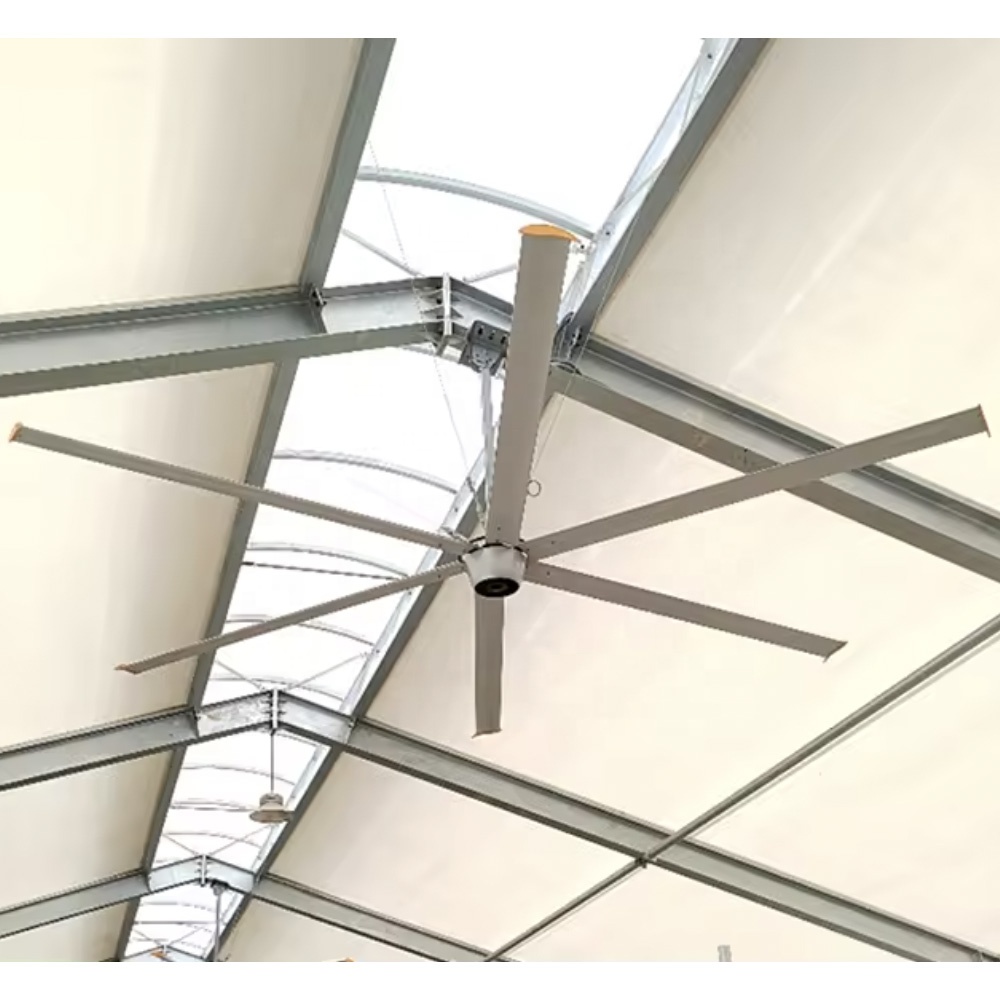 Kale High Volume Low Speed Industrial 1500w 12ft HVLS Fan Large Blades BLDC Big Ceiling Motor Fan