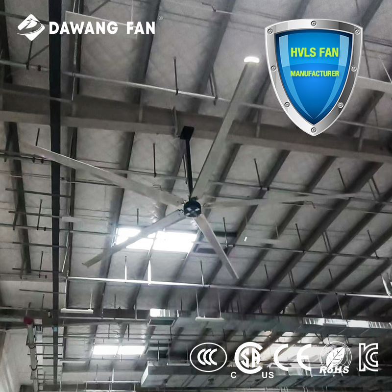 Hot Sell Long Service Life 5 Aluminum Alloy Blades Permanent Magnet Synchronous Motor Electric AC Industrial Ceiling HVLS Fans