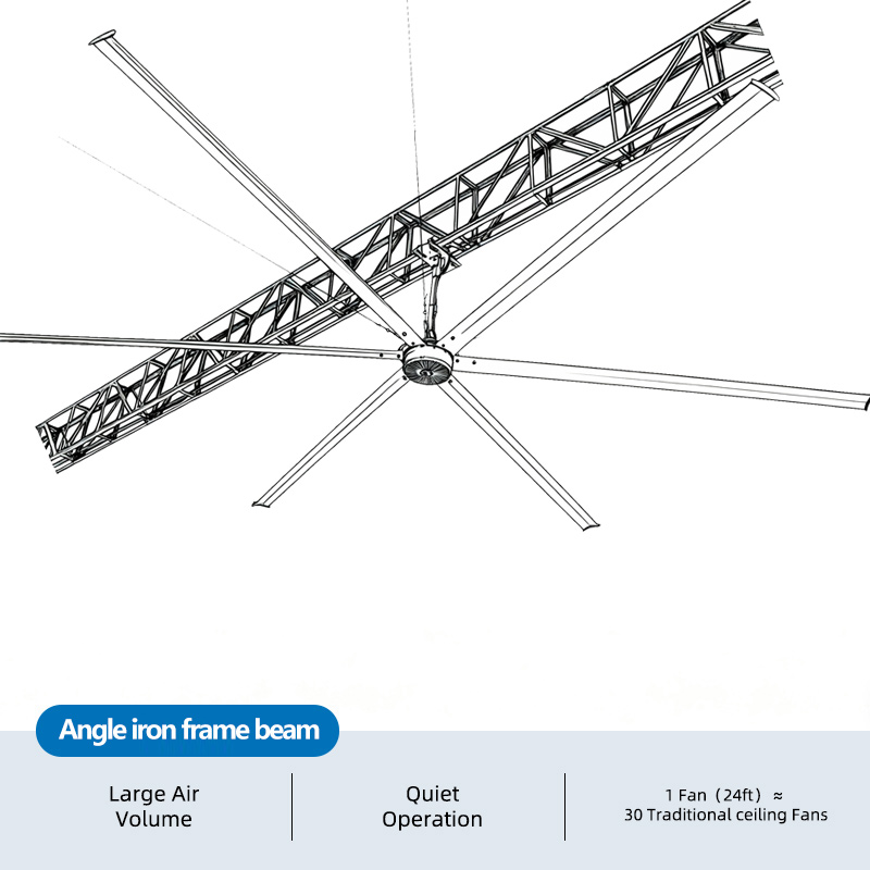 Macro Air Ceiling Fan Black 20 Foot HVLS High Volume Low Speed Commercial Use
