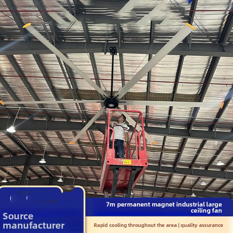 Low Energy Consumption 3-7.3m Permanent Magnet Industrial Hvls Large Diameter Ceiling Fan