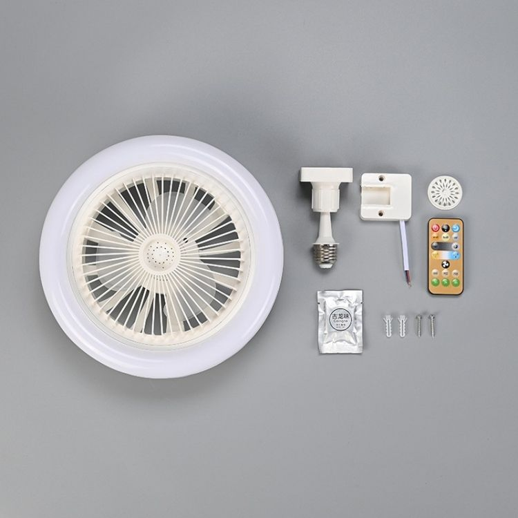 High Quality Cheap European Modern Minimalist Decoration LED Ceiling Fan Remote Control Dimmable Low Profile 110V 220V B22/E27 Small Ceiling Fan with LED Light