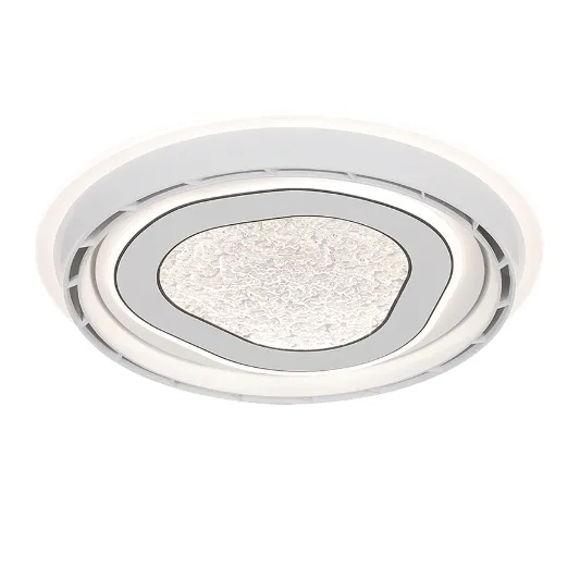 20 Inch Fan Light Flush Mount Remote Control DC Smart Modern Bladeless Ceiling Fan with LED Light