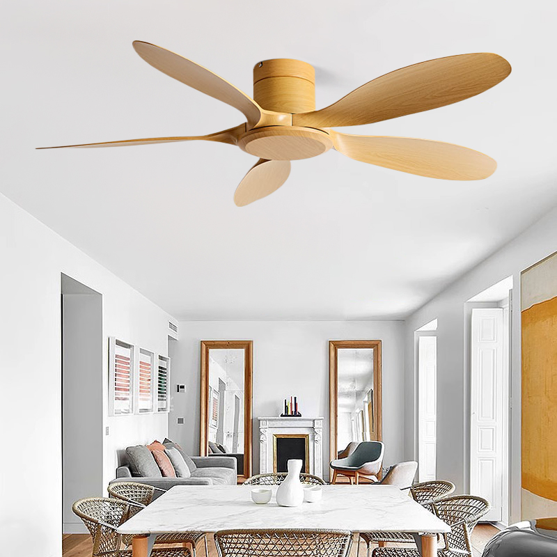 Wood BLDC Ceiling Fan NO Light Ventilador DE Techo Wooden Modern Ceiling Fan Without Light and Remote Control for Living Room