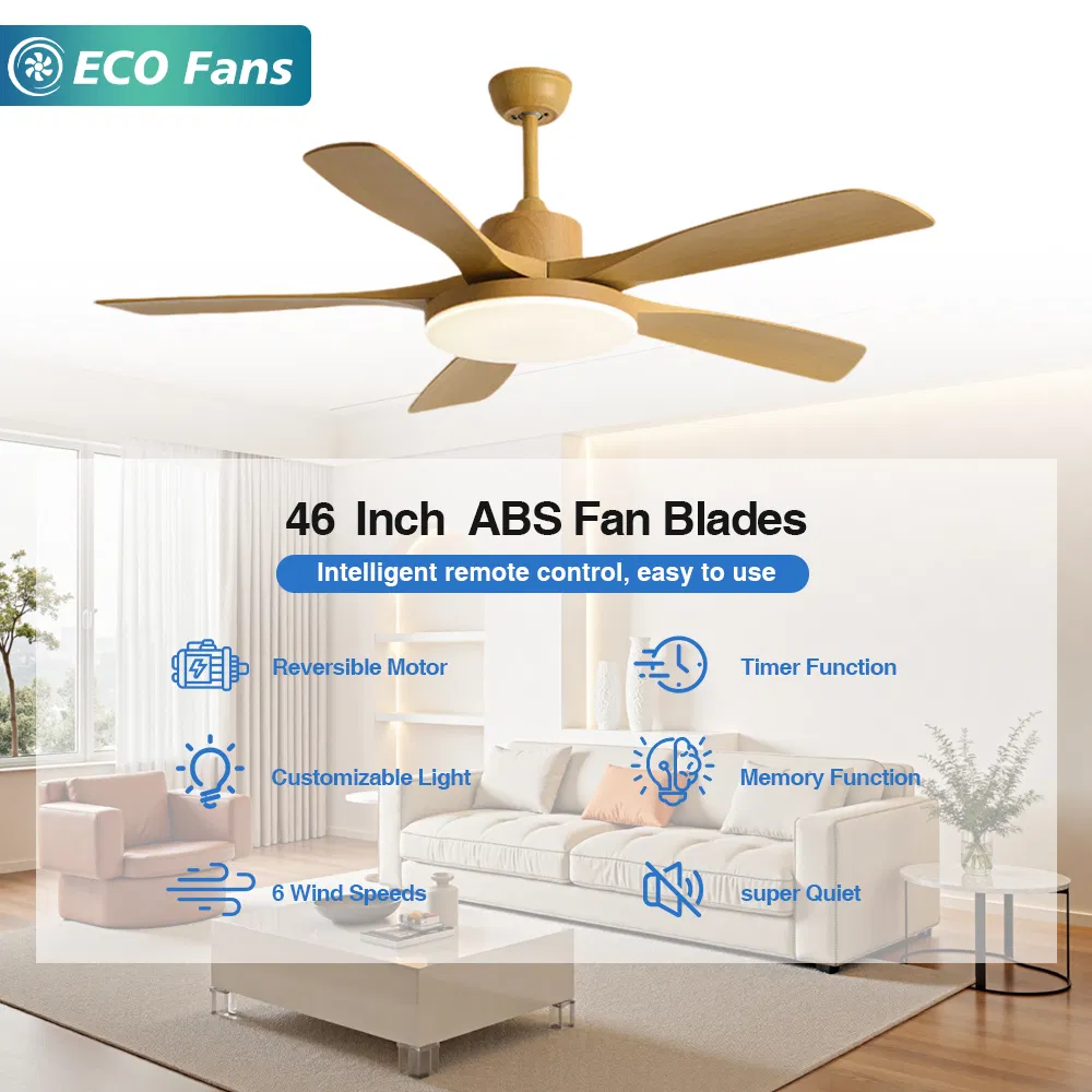 Flush Mount Ceiling Fan with LED Dimmable Light, 3-Colors, 6-Speeds