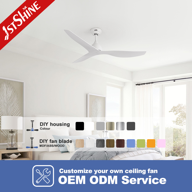 1stshine Ceiling Fan with DC Motor High Speed Smart Modern White 52 Inches Ceiling Fan