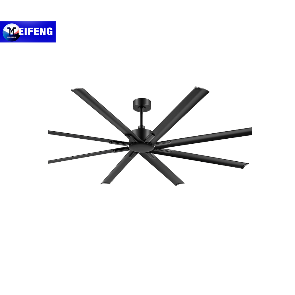 96 Inch Factory Workshop Warehouse 8 Aluminum Blade Large Ceiling Fan Without Light with Remote Control