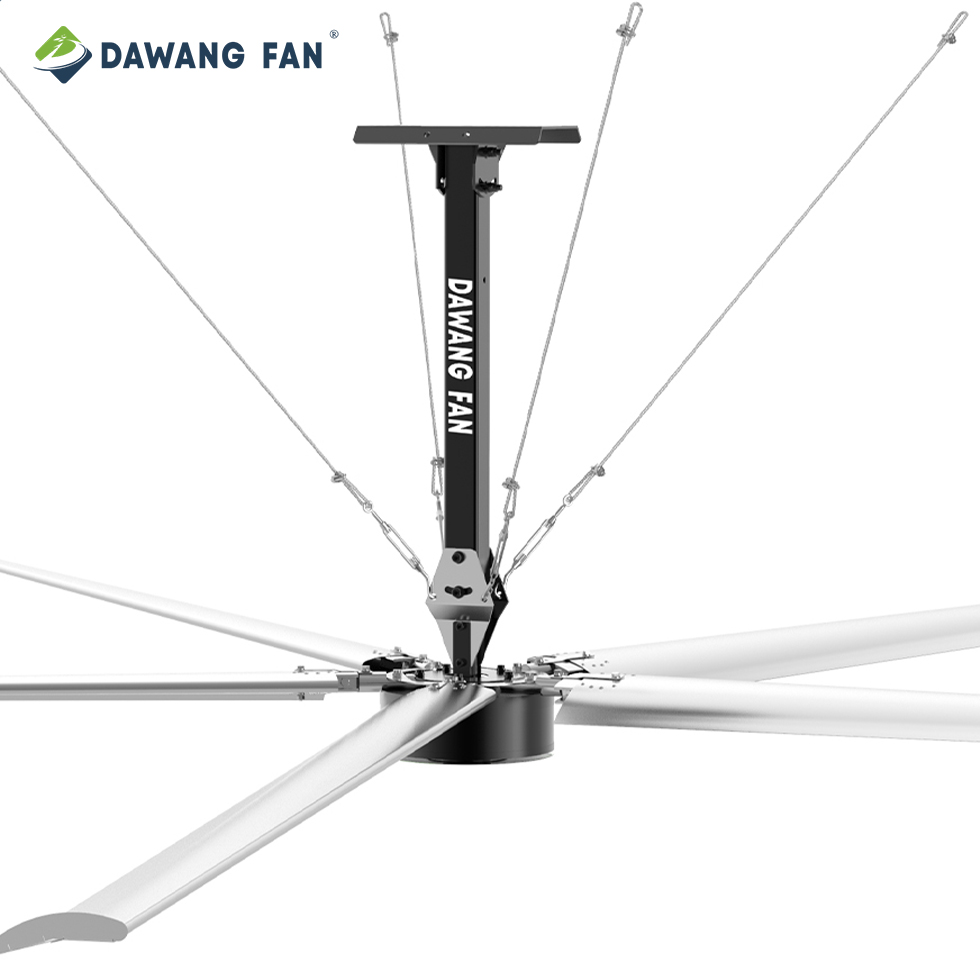 CE Aluminum Alloy 5 Blade PMSM Motor Electric Outdoor Industrial 1.1kw 20ft 6m Fan Blade HVLS Fan Ceiling